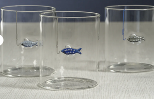 Tidal Sip Glass Tumblers, 3-Piece Assorted Set