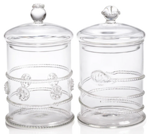 Juliet Lidded Glass Jars 2 pcs Assorted