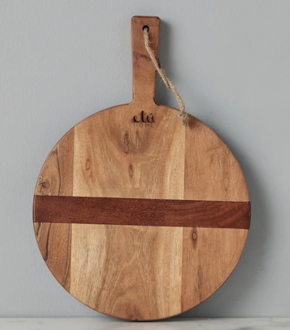 Round Natural Charcuterie Cheese Board- Extra Small