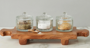 Normandy Wood Riser Footed Tray, Medium