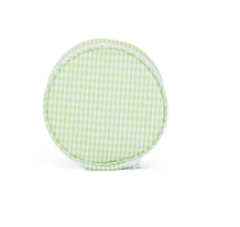 Gingham Leaf Jewel Round Case