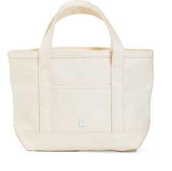 Beige tote bag on a white background
