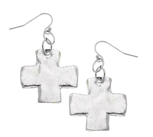 Square Cross Earrings