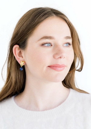 Mini X drop earrings