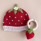 Cotton Crochet Rattle Teether Strawberry