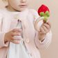 Cotton Crochet Rattle Teether Strawberry
