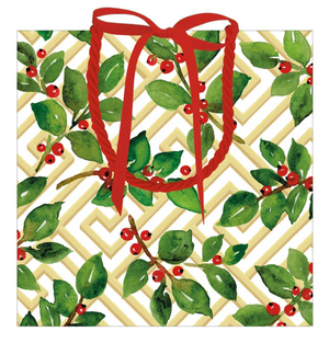 Holly And Fretwork Gift Bags