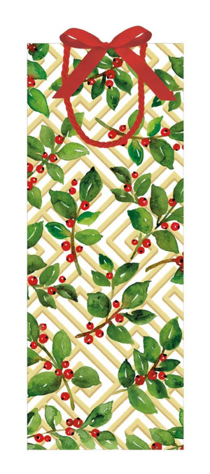 Holly And Fretwork Gift Bags