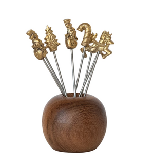 Mango Holder With Appetizer Picks