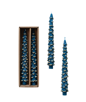 Unscented Tree Taperd Candles, Blue