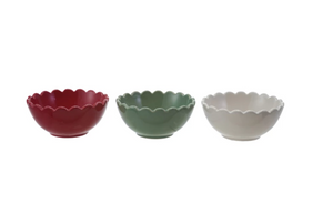 Scalloped Stoneware Bowl