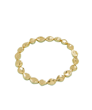 Burkes Beach Stretch Bracelet Gold Pearls
