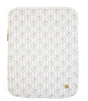 Floral patterned pouch on a white background