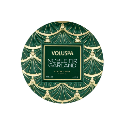 Noble Fir Garland Mini Tin Candle
