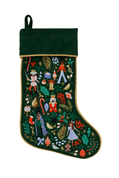 Nutcracker Embroidered Stocking