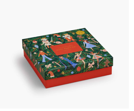 Decorative box with a colorful pattern on a white background