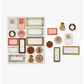 Collection of Christmas-themed stationery items on a white background