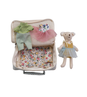 Fabric suitcase w/ Doll