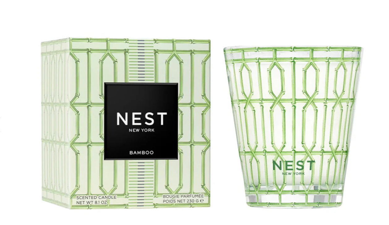 NEST New York Bamboo scented candle packaging on a white background