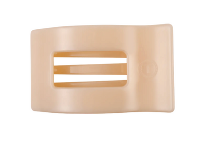 Almond Beige Flat Rectangle Large Hair Clip