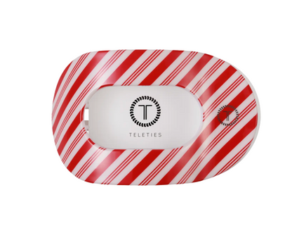 Candy Cane Crush Flat Round Medium Hair Clip