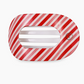 Candy Cane Crush Flat Round Medium Hair Clip