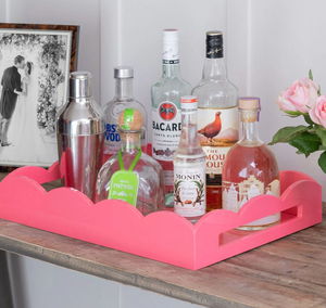 17x13 Scalloped Tray Water