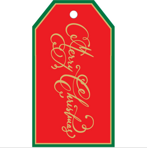 Merry Christmas Caligraphy gift tag