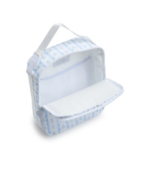 Ribbom Floral Blue Lunch Bag