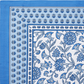 Blue Block Print Tablecloth 60x90
