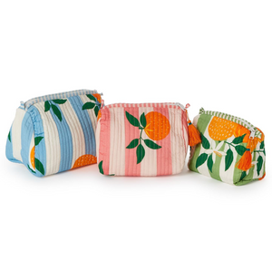 Orange Grove Printed Pouches- green small
