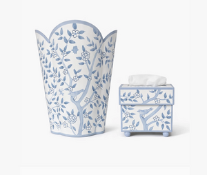 Blue Bird Garden Round Wastebasket