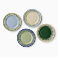 Delphine Porcelain Dessert Plates s/4