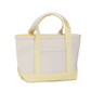 Canvas Natural with Gingham Buttercup Trim Mini Tote