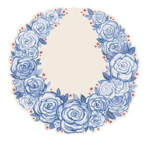 Die-Cut American Floral Wreath Placemat