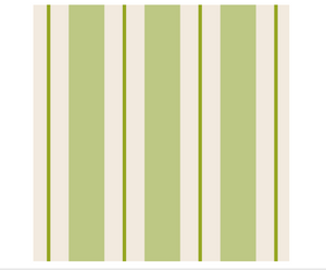 Green Awning Stripe Cocktail Napkins