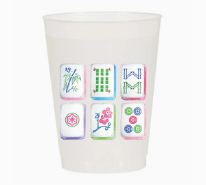 Mahjong Tiles Frosted Cups
