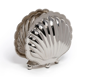 Cap Ferrat Fan Shell Napkin Holder Polished Nickel