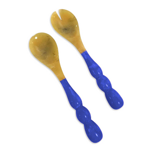 Blue Resin Rio Bubble Salad Servers