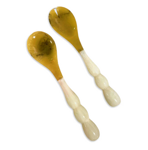 White Resin Rio Bubble Salad Servers