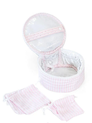 Pimlico Stripe Pink Quilated Jewel Round