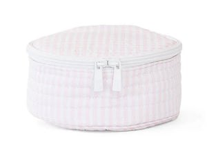 Pimlico Stripe Pink Quilated Jewel Round