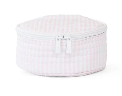 Pimlico Stripe Pink Quilated Jewel Round