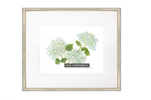 Hydrangea 2 with Silver 26x22