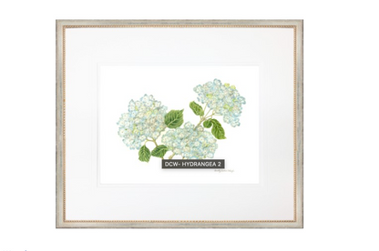 Hydrangea 2 with Silver 26x22