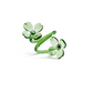 Glass Flower Napkin Rings Green Set of 4