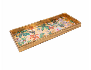 Kaleidoscope Bamboo Edge Lacquer Bar Tray