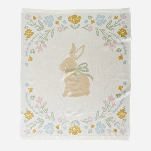 Pastel Floral Bunny Blanket