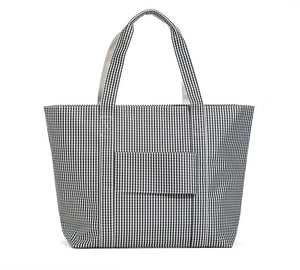 Gingham Black Jumbo Tote X-Large Tote