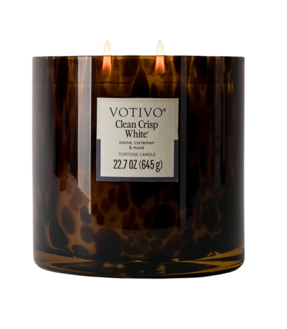 Clean Crisp White Tortoise Candle 22.7 oz
